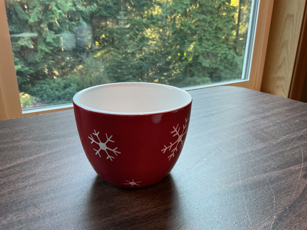 CUTE CERAMIC SNOWFLAKE BOWL