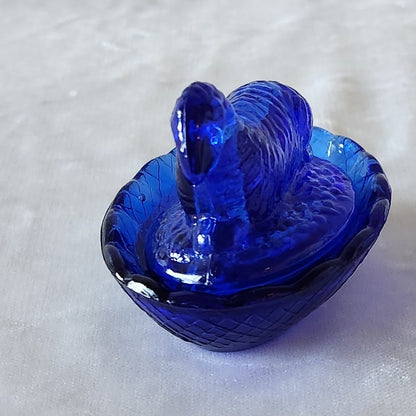 Cobalt Blue Mini Lamb on Nest Trinket Dish
