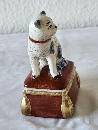 1981 Fitz & Floyd Cat Trinket Box