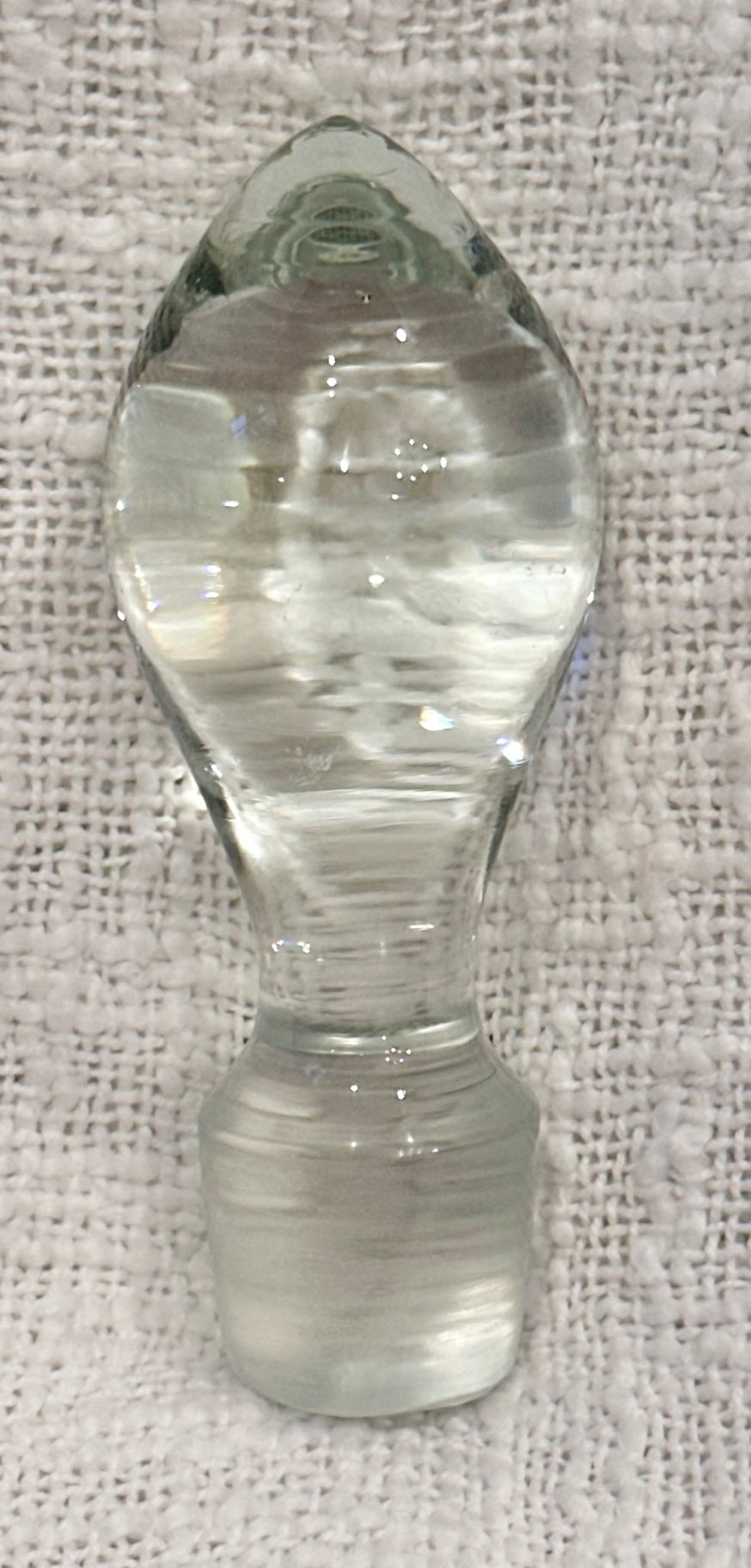 Heavy clear glass decanter Stopper