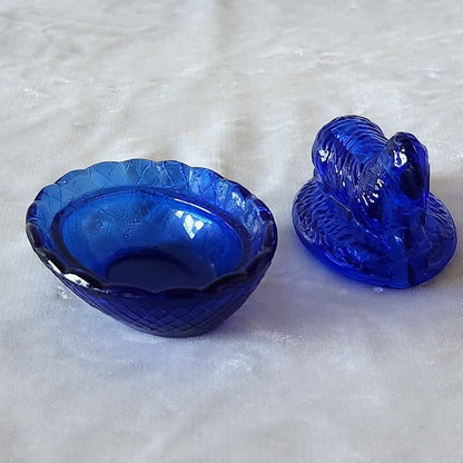 Cobalt Blue Mini Lamb on Nest Trinket Dish