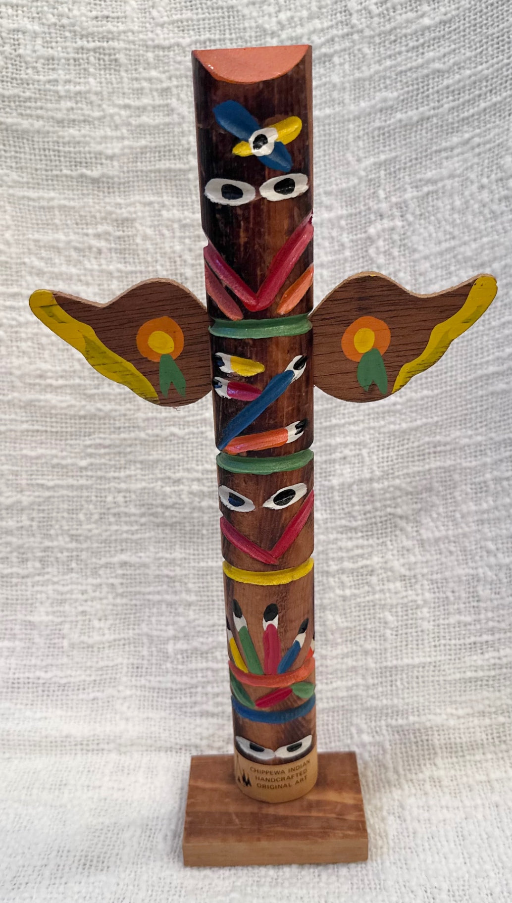 Vintage hand carved Art totem pole 