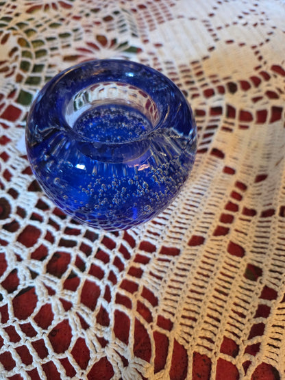 Cobalt blue paperweight votive