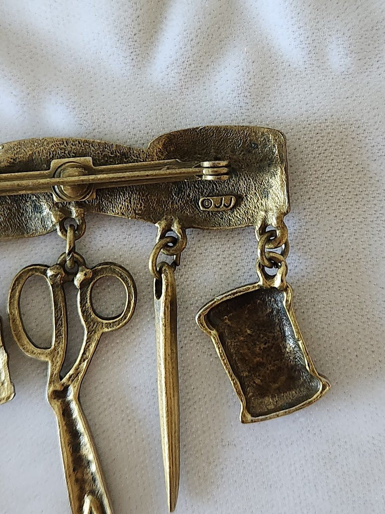 J.J. Seamstress Sewing Brooch