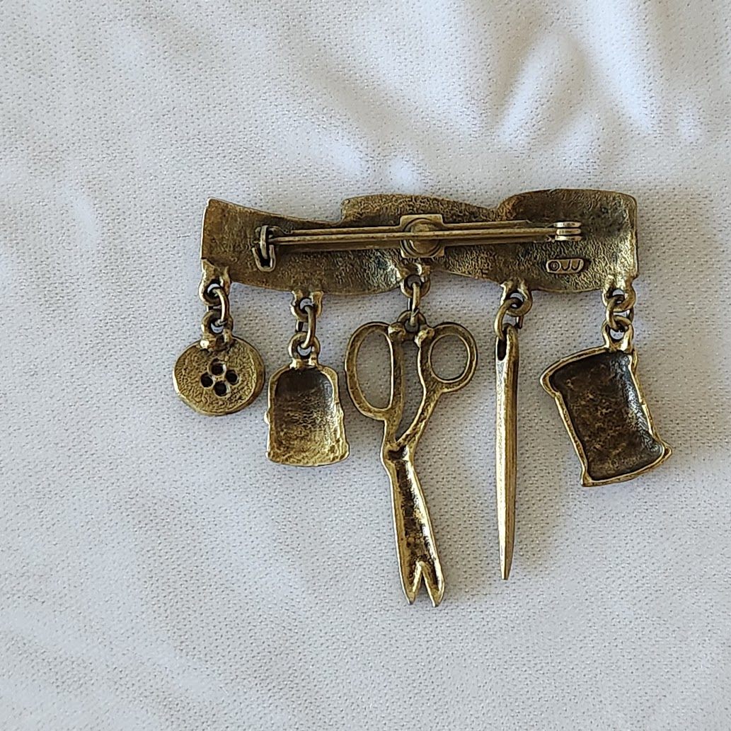 J.J. Seamstress Sewing Brooch