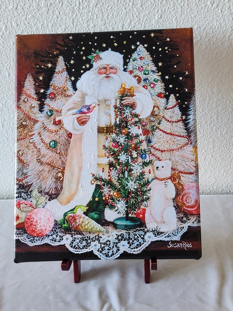 1999 "Victorian Christmas" by Susan Rios Artist Signed Wrapped Canvas