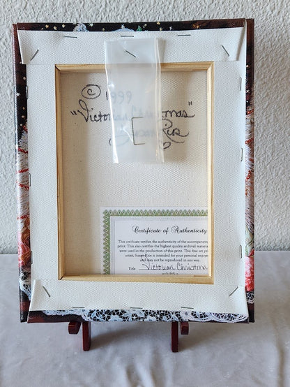 1999 "Victorian Christmas" by Susan Rios Artist Signed Wrapped Canvas
