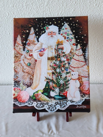 1999 "Victorian Christmas" by Susan Rios Artist Signed Wrapped Canvas