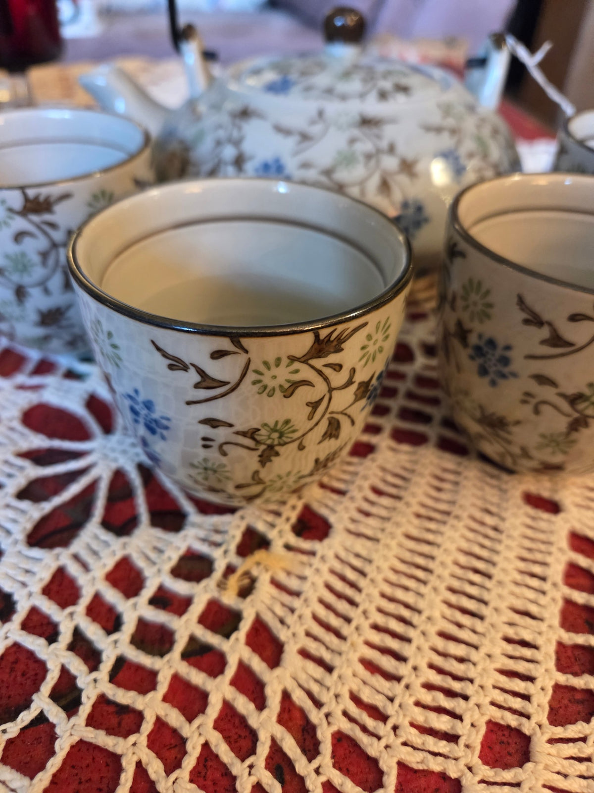Pier 1 Tomoko hand painted tea set