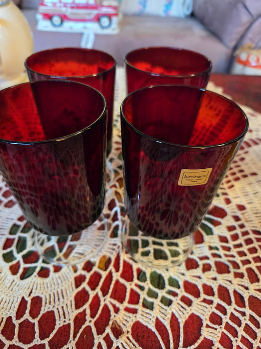 New Luminarc ruby red glasses