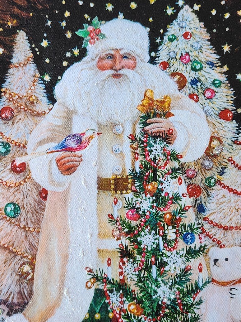 1999 "Victorian Christmas" by Susan Rios Artist Signed Wrapped Canvas