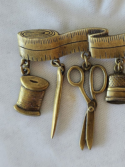 J.J. Seamstress Sewing Brooch