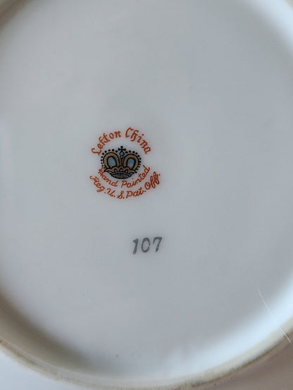 Lefton "Heavenly Rose" Handled Candy or Trinket Dish