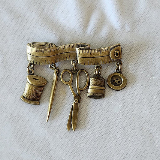 J.J. Seamstress Sewing Brooch