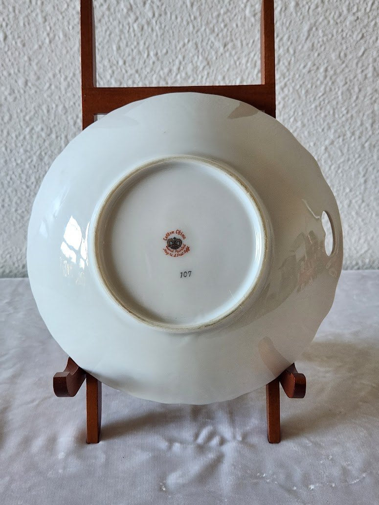 Lefton "Heavenly Rose" Handled Candy or Trinket Dish