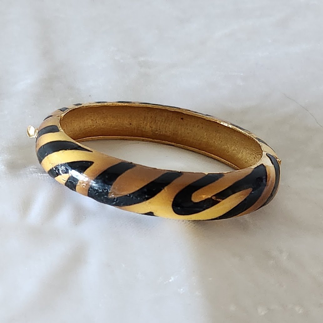 Kenneth J. Lane Tiger Stripe Enamel Bracelet