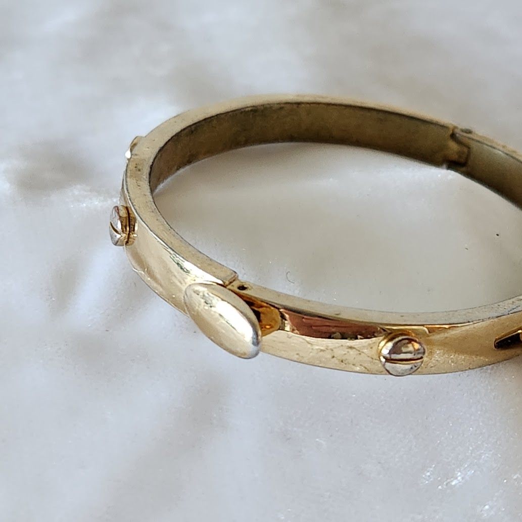 Love-Lock Padlock Charm Bangle Bracelet