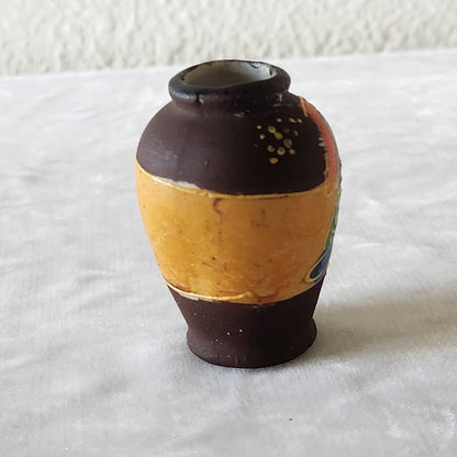 1930s Satsuma-Style Moriage Japanese Mini Vase