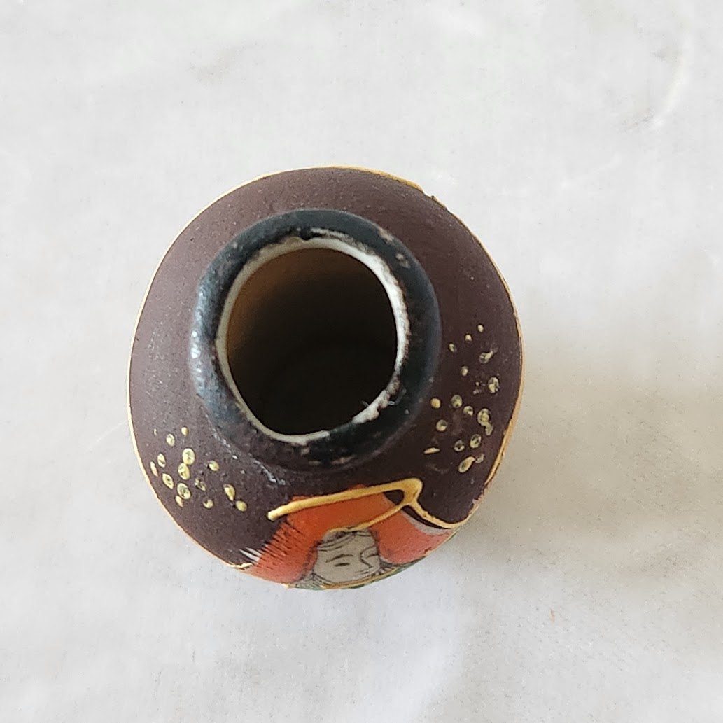 1930s Satsuma-Style Moriage Japanese Mini Vase