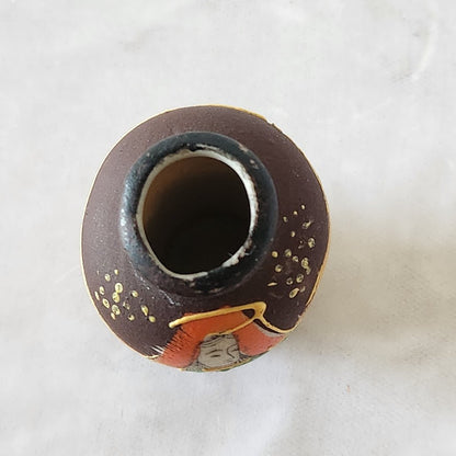1930s Satsuma-Style Moriage Japanese Mini Vase