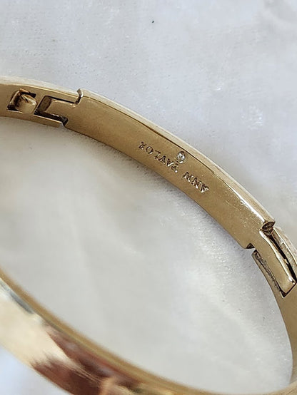 Ann Taylor Hinged Bangle with Rhinestones