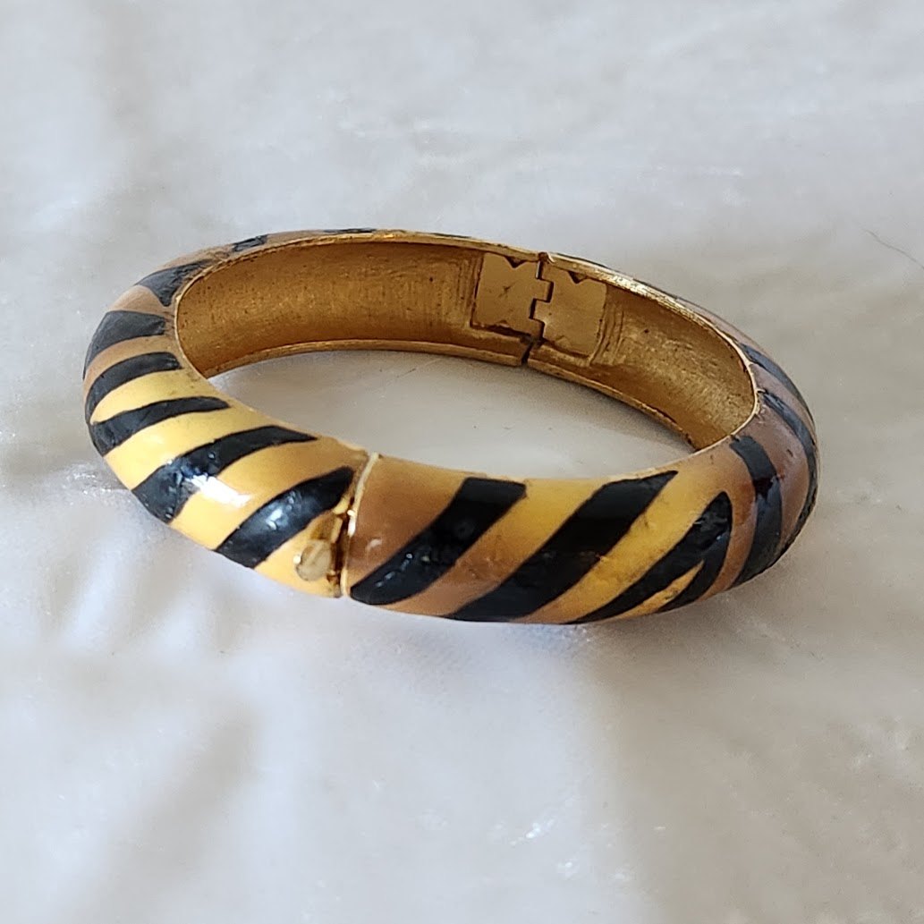 Kenneth J. Lane Tiger Stripe Enamel Bracelet