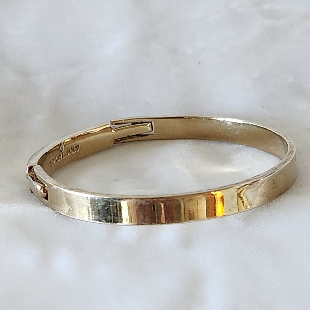 Ann Taylor Hinged Bangle with Rhinestones