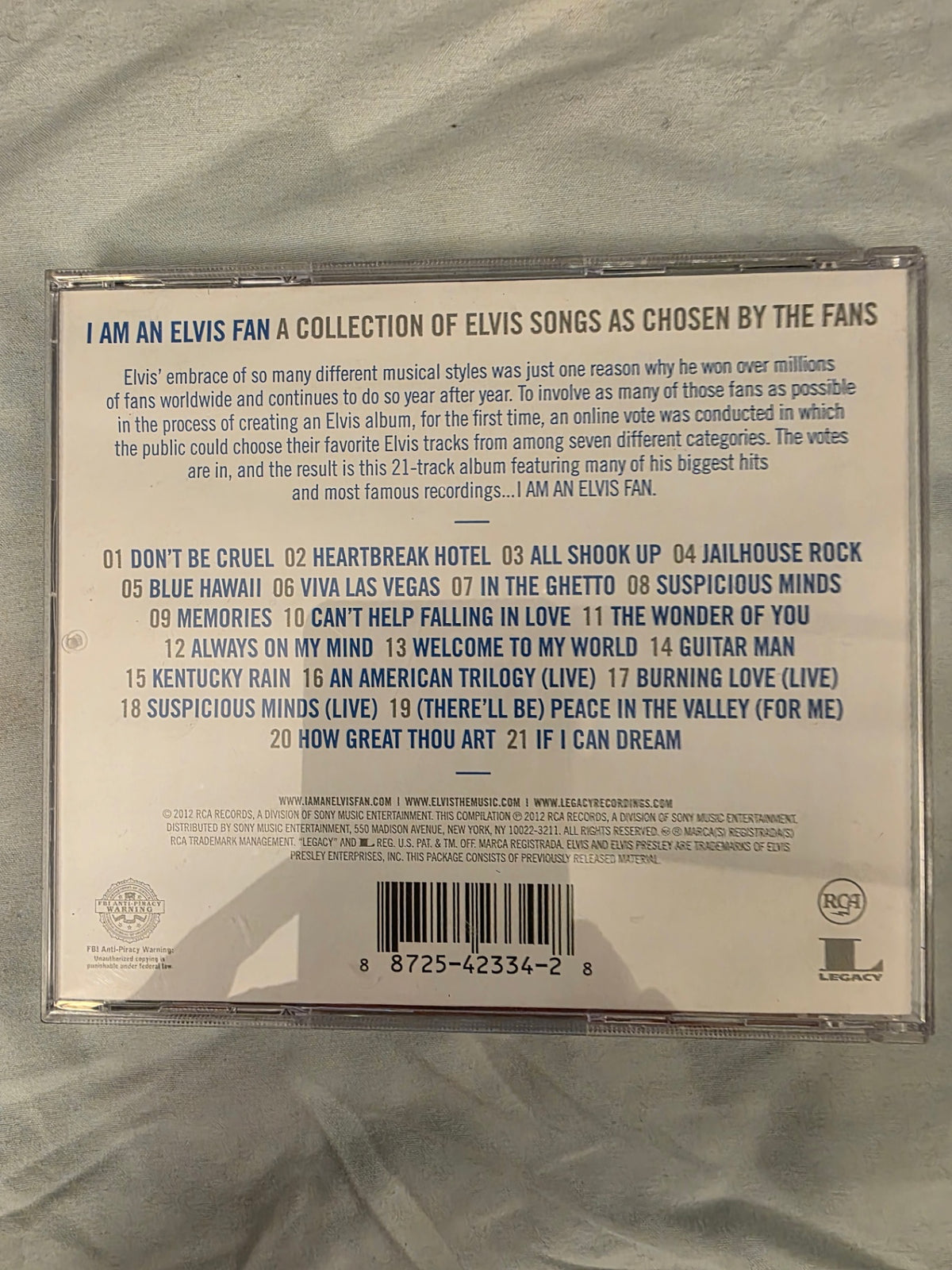 I AM AN ELVIS FAN.