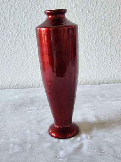 Midcentury Japanese Red Lacquerware Bud Vase