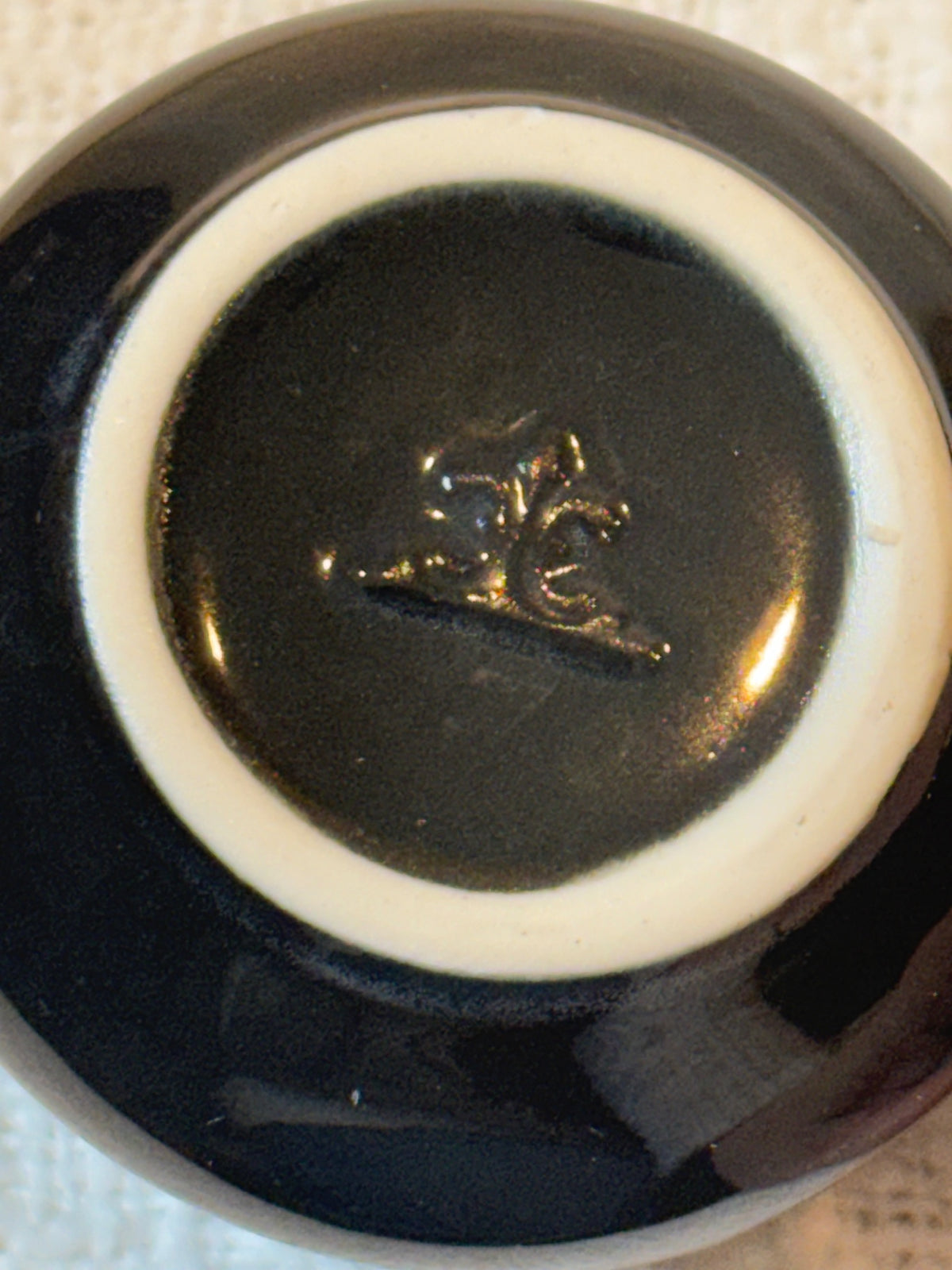 Black Homer Laughlin Individual syrup or creamer