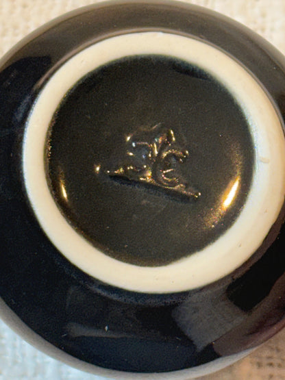 Black Homer Laughlin Individual syrup or creamer