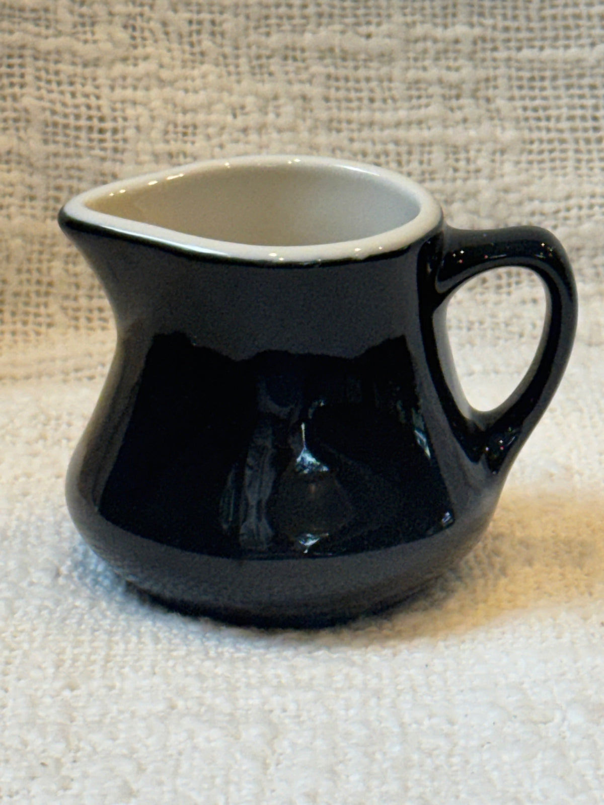 Black Homer Laughlin Individual syrup or creamer