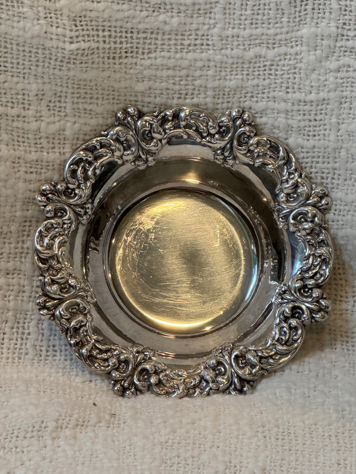 Wallace Baraque #403 5" silver plate Bonbon dish Excellent 