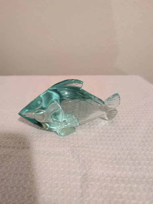 Vintage Aqua Crystal Fish