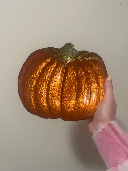 Orange Glossy Pumpkin Plate