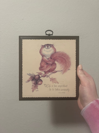 90's Hallmark Cute Fall Wall Plaque