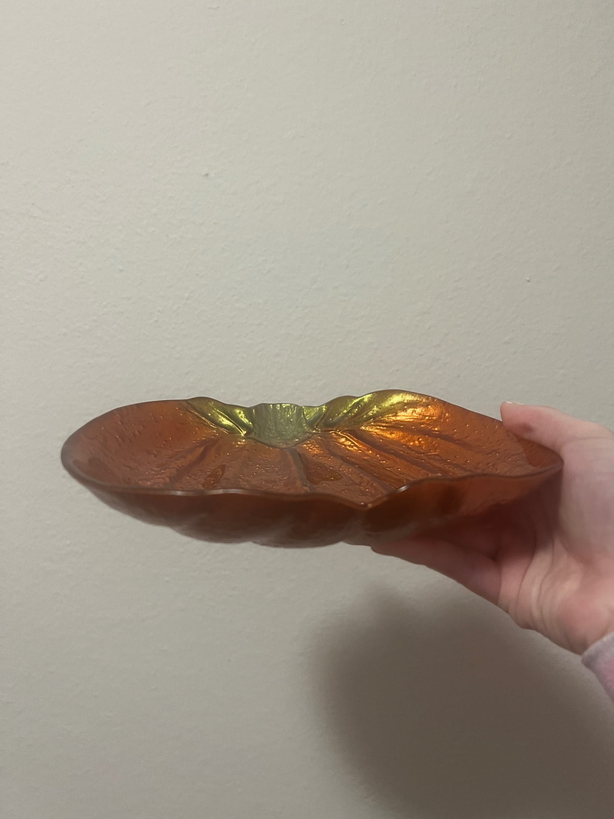 Orange Glossy Pumpkin Plate