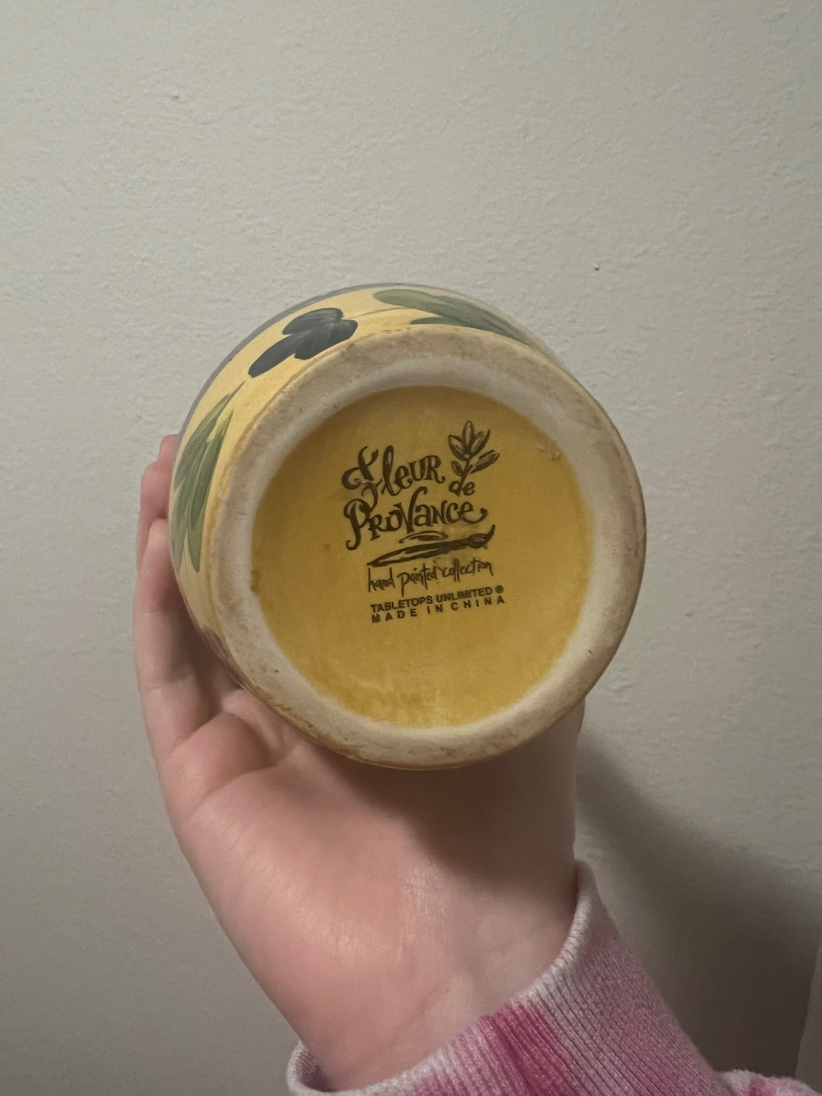 Fleur de Provance Hand Painted Vase