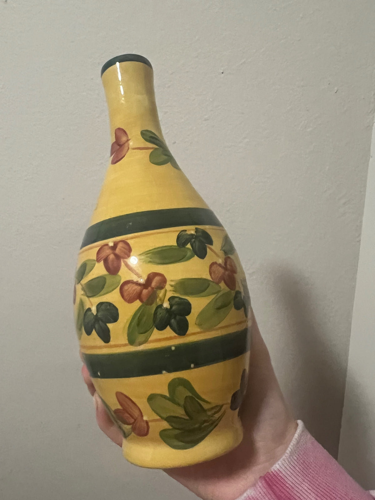 Fleur de Provance Hand Painted Vase