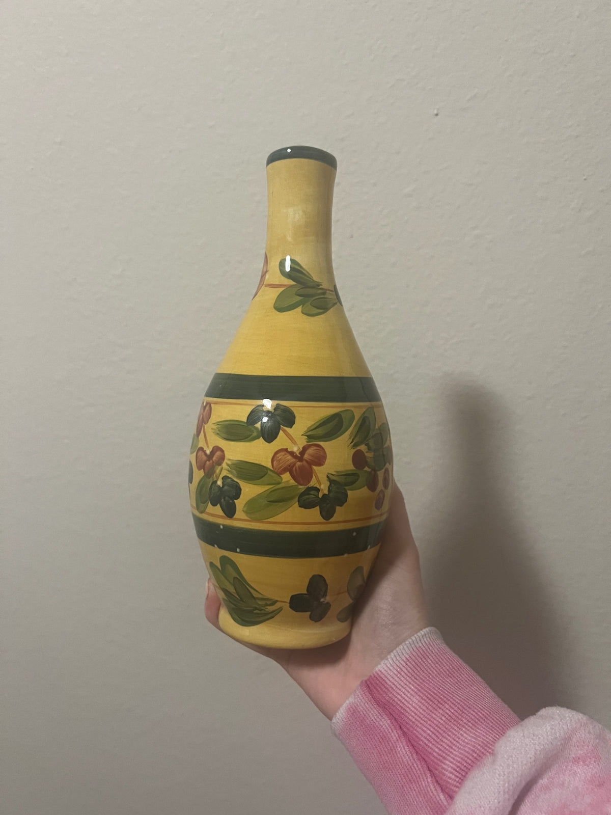 Fleur de Provance Hand Painted Vase