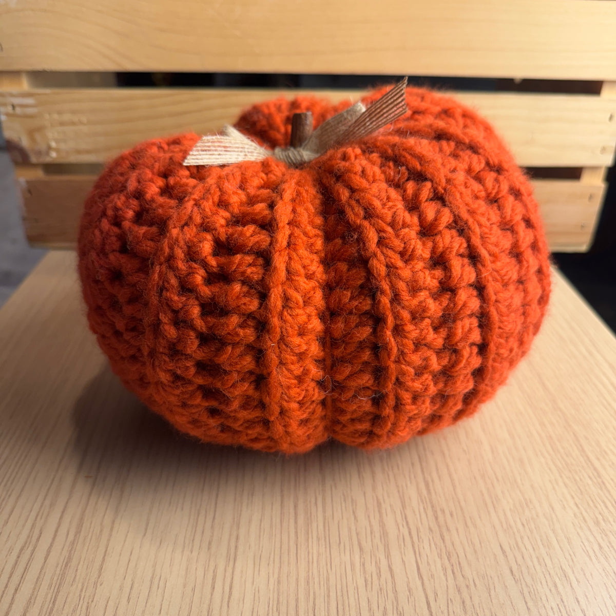 Crochet Pumpkin Handmade - Medium 