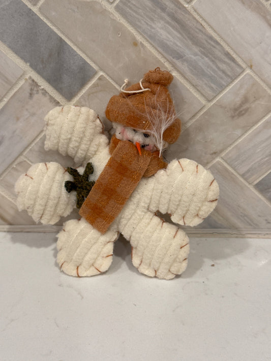 Christmas Ornament Plush Snowflake 