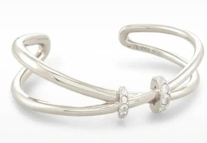Kendra Scott Livy Rhodium plate cuff bracelet