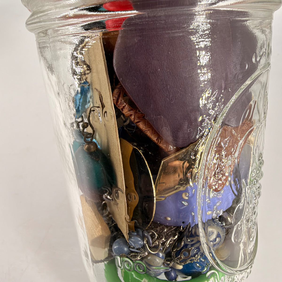 Vintage 80s-90s Earring Jar with 30 pairs 