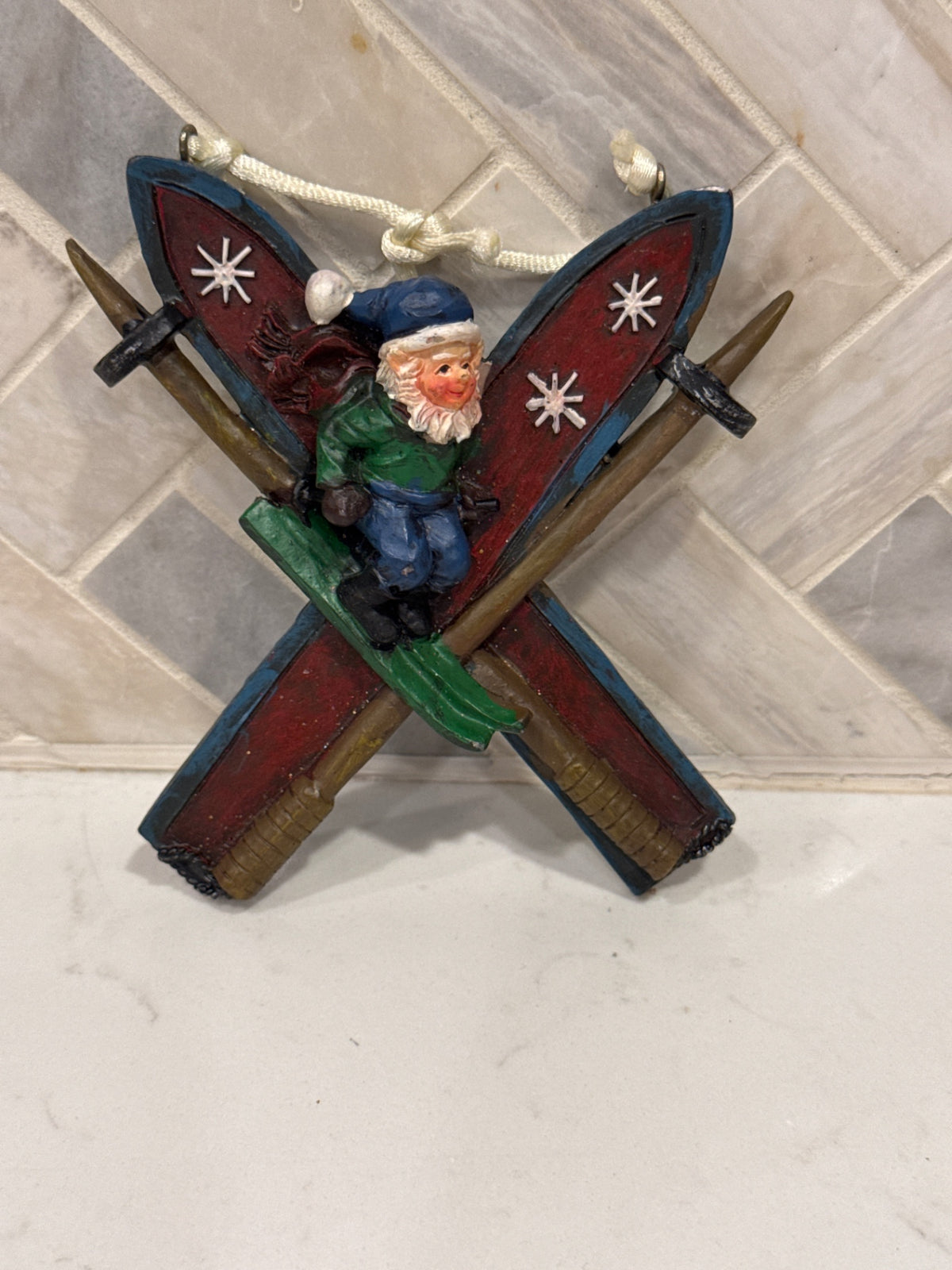 Christmas Ornament Skiing Elf