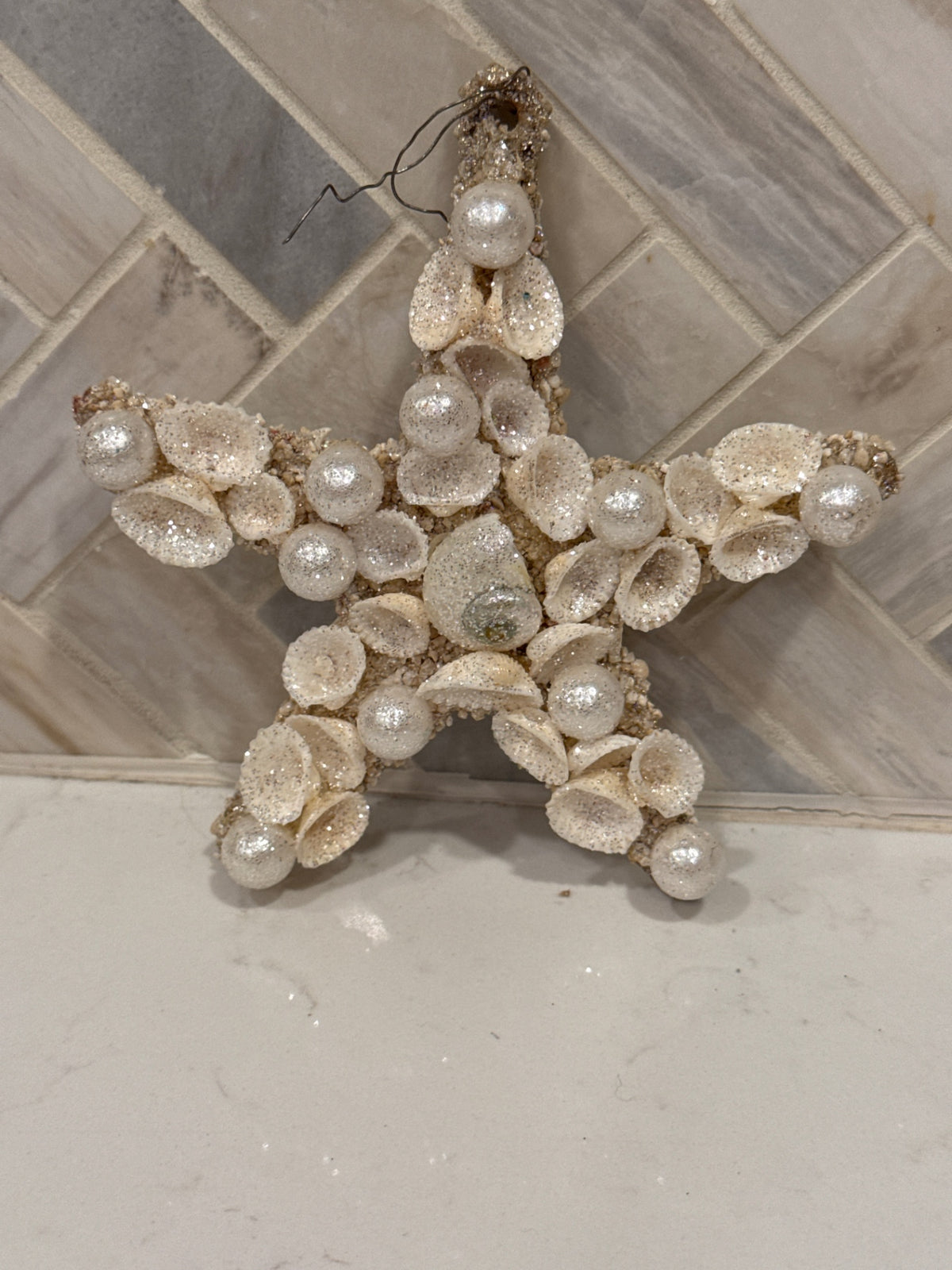 Christmas Ornament Starfish Shells