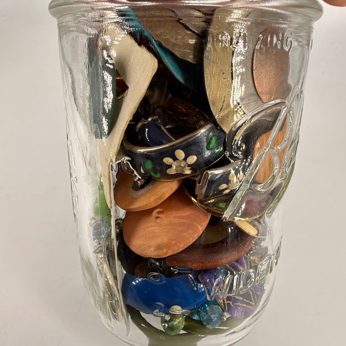 Vintage 80s-90s Earring Jar with 30 pairs 