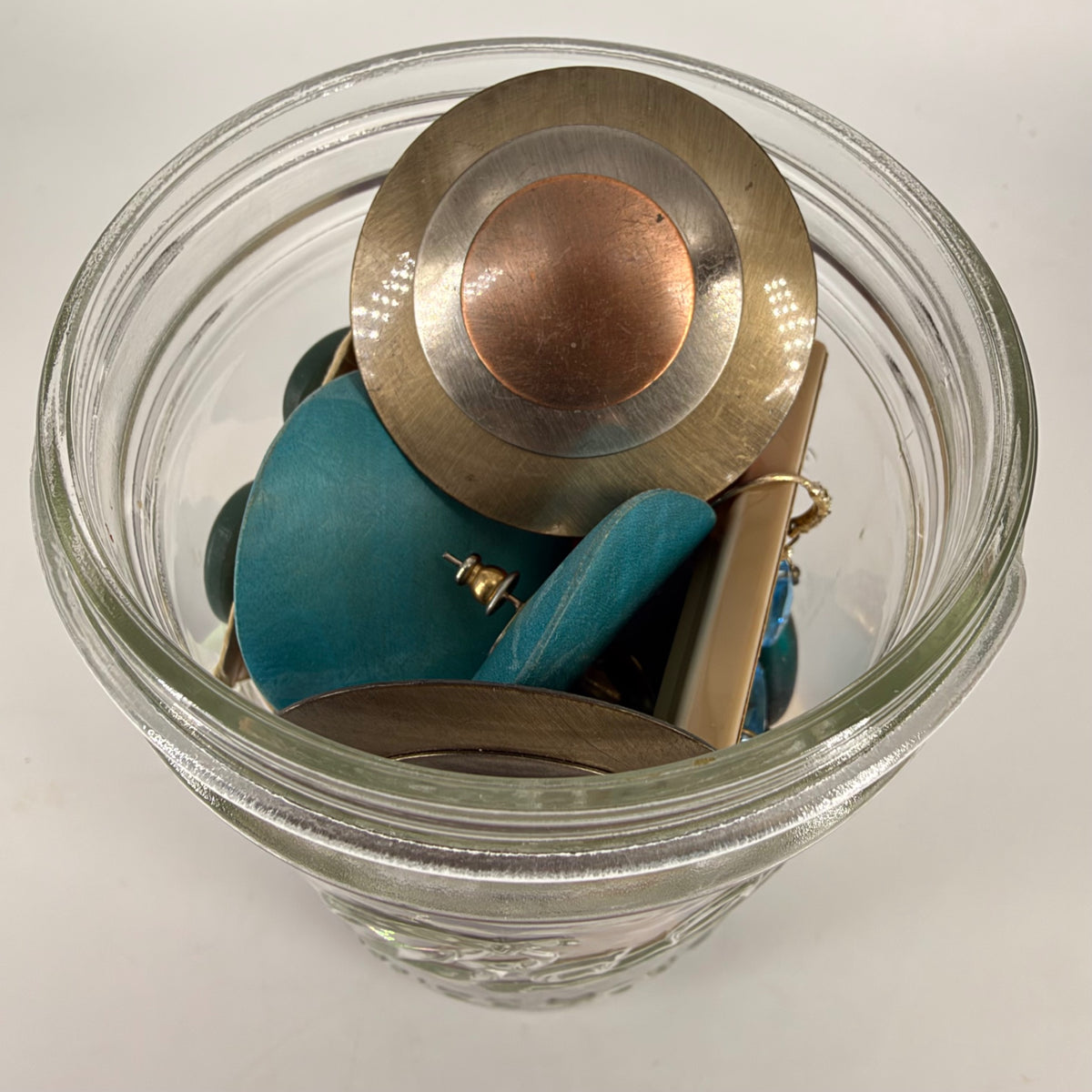 Vintage 80s-90s Earring Jar with 30 pairs 