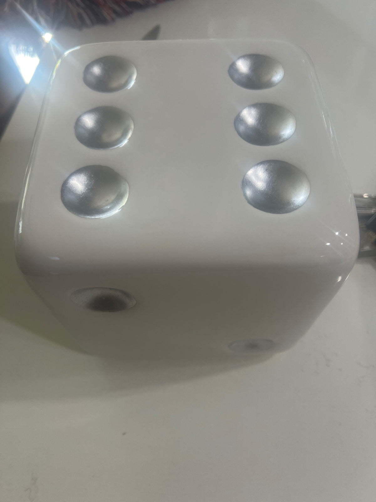 Giant Dice Silver Dots