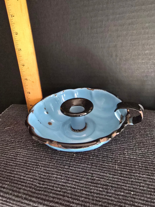 Enamel candlestick holder
